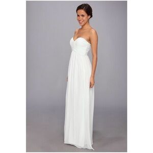 Donna Morgan strapless sweetheart long dress maxi dress cream size 4 bridesmaid